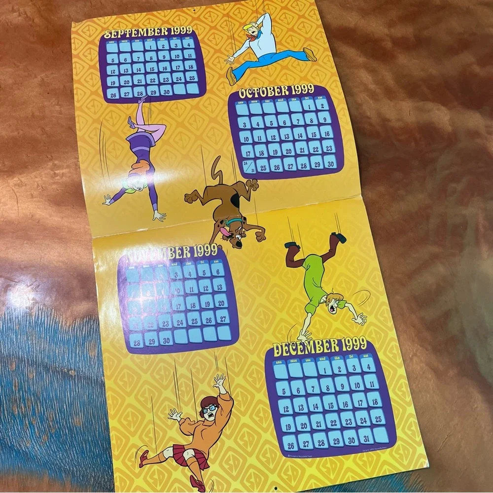 Vintage 2000 Scooby Doo Calendar with Poster Y2K
